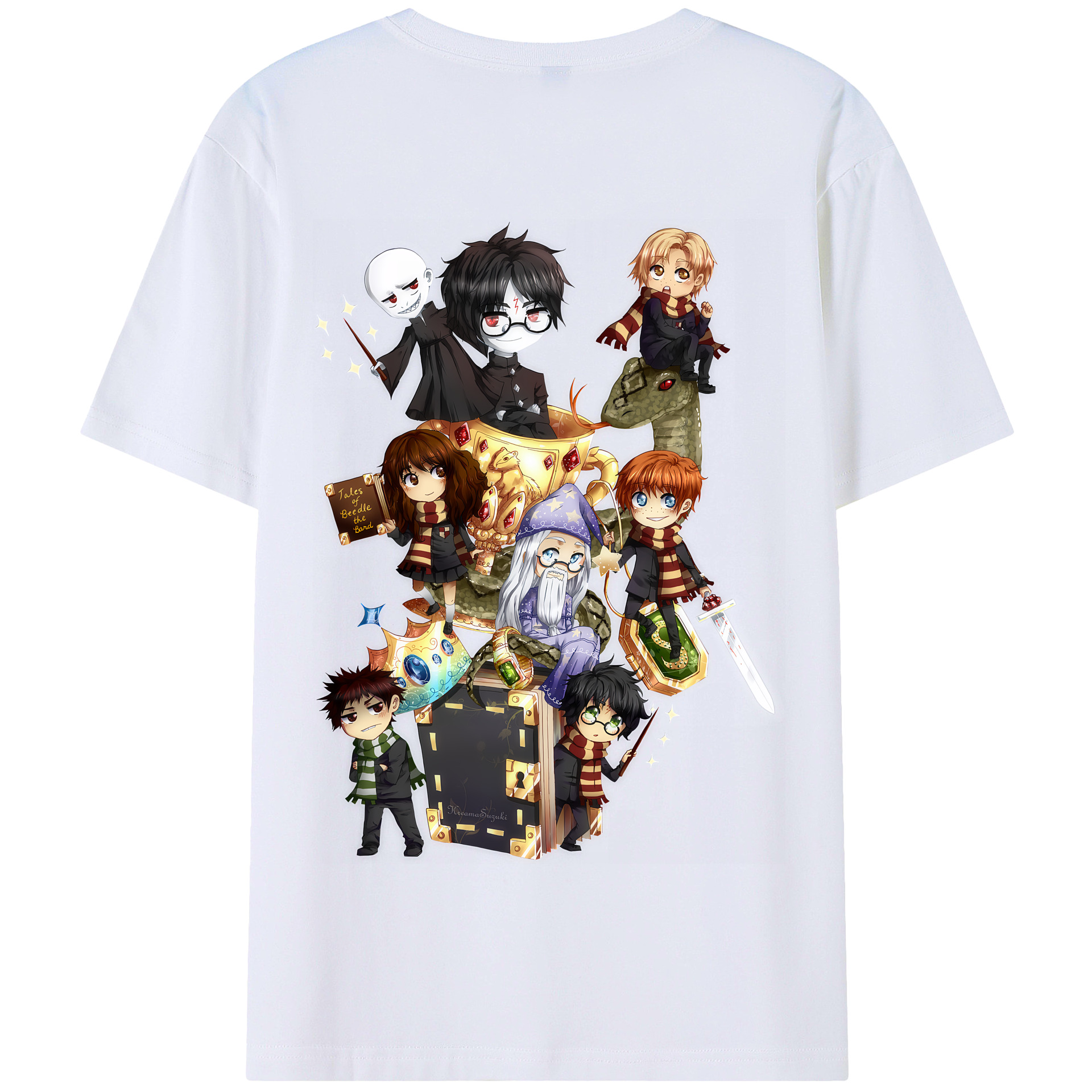 （画像用） Harry Potter ハリー・ポッターシリーズ 綿100％半袖Tシャツ（背面プリント）