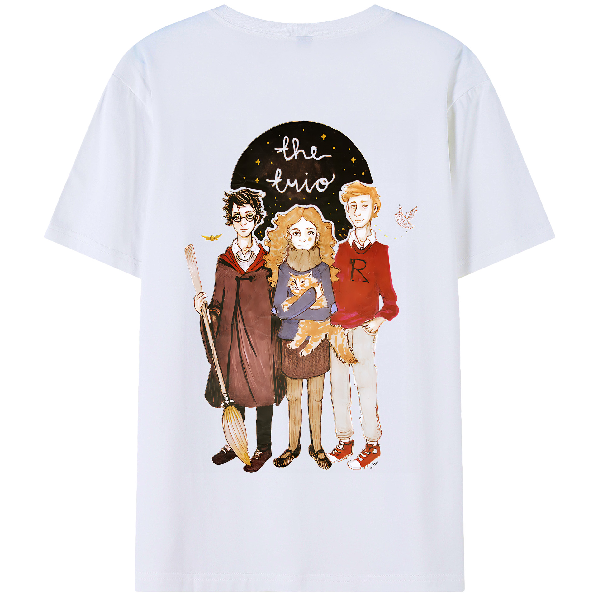 （画像用） Harry Potter ハリー・ポッターシリーズ 綿100％半袖Tシャツ（背面プリント）