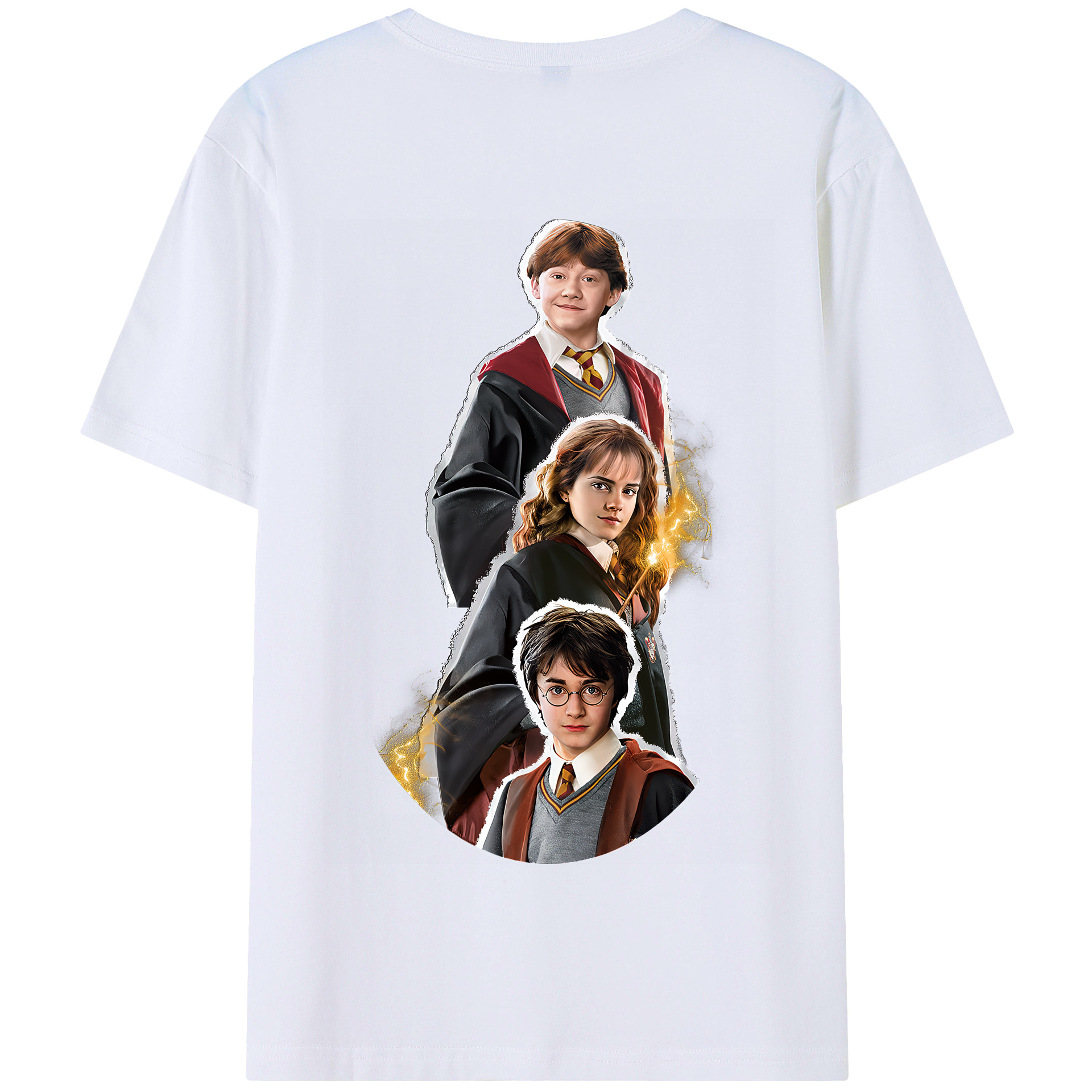 （画像用） Harry Potter ハリー・ポッターシリーズ 綿100％半袖Tシャツ（背面プリント）