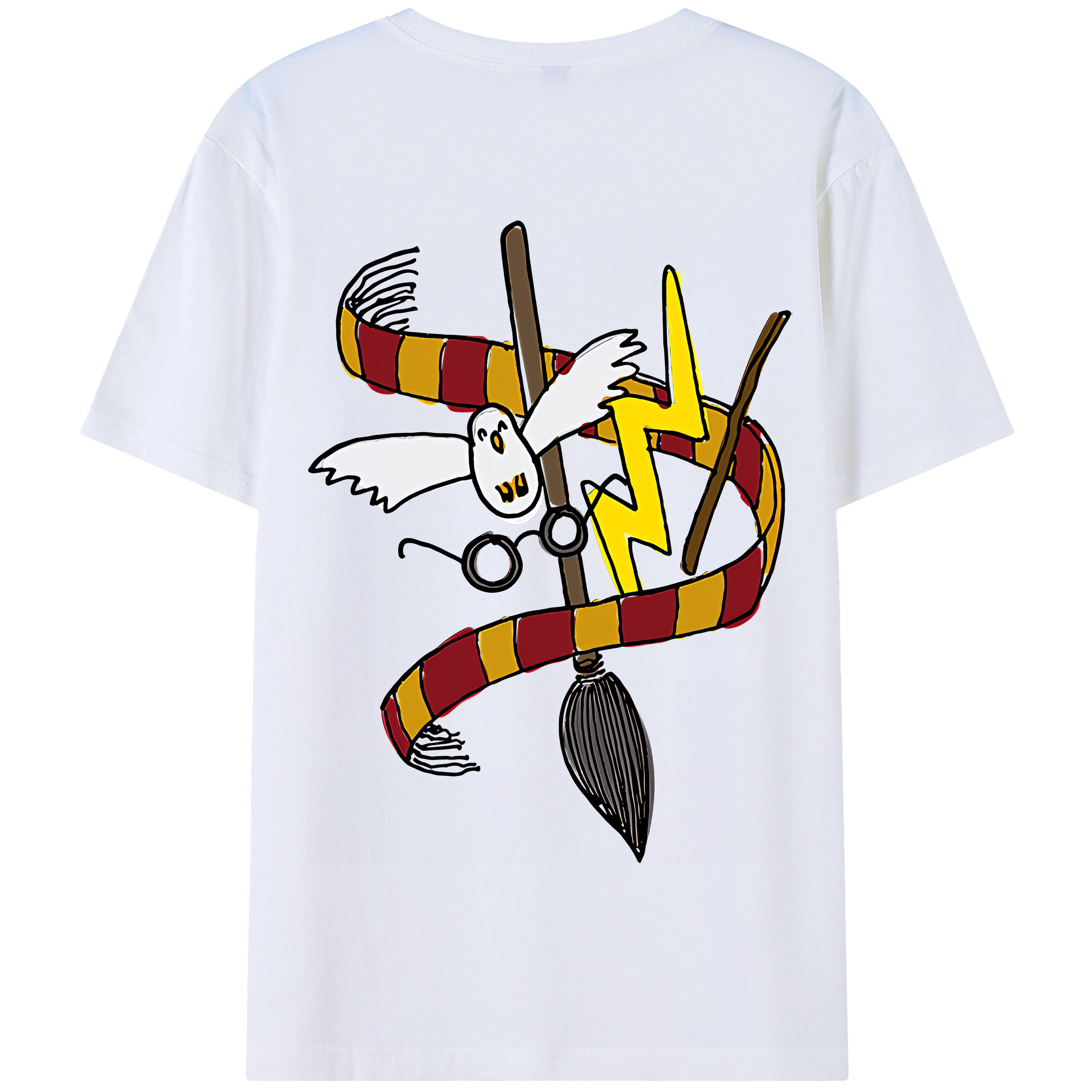 （画像用） Harry Potter ハリー・ポッターシリーズ 綿100％半袖Tシャツ（背面プリント）