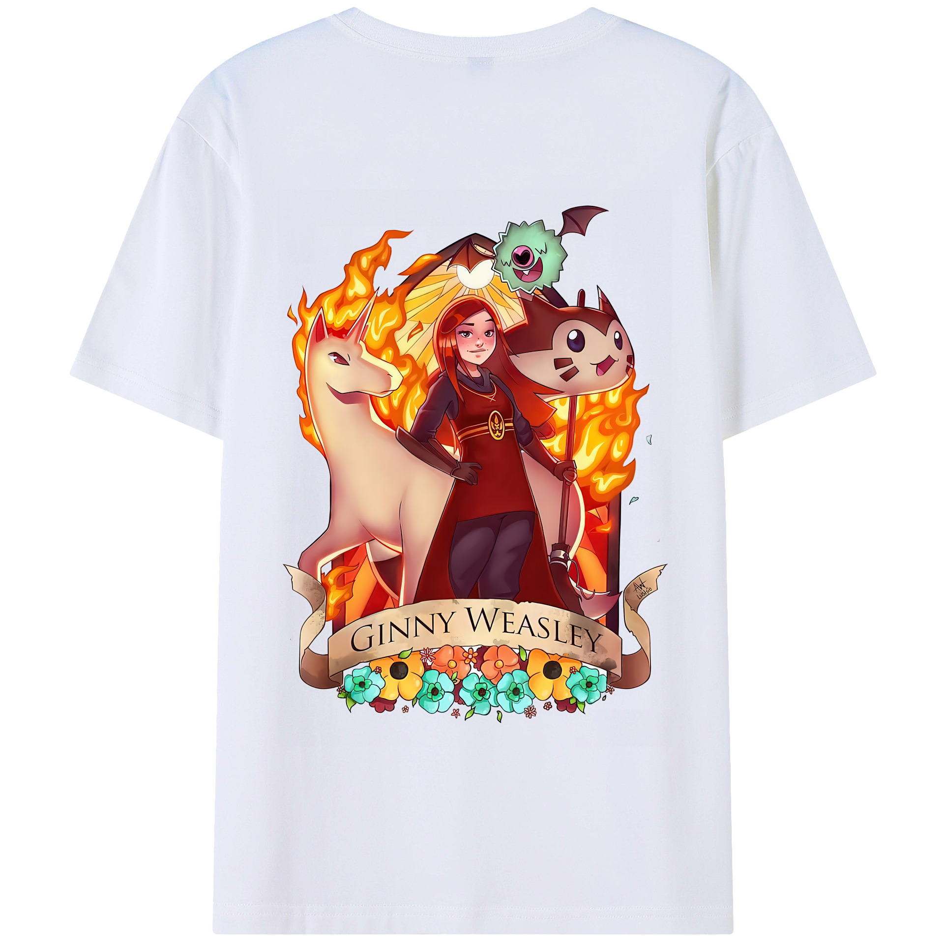 （画像用） Harry Potter ハリー・ポッターシリーズ 綿100％半袖Tシャツ（背面プリント）