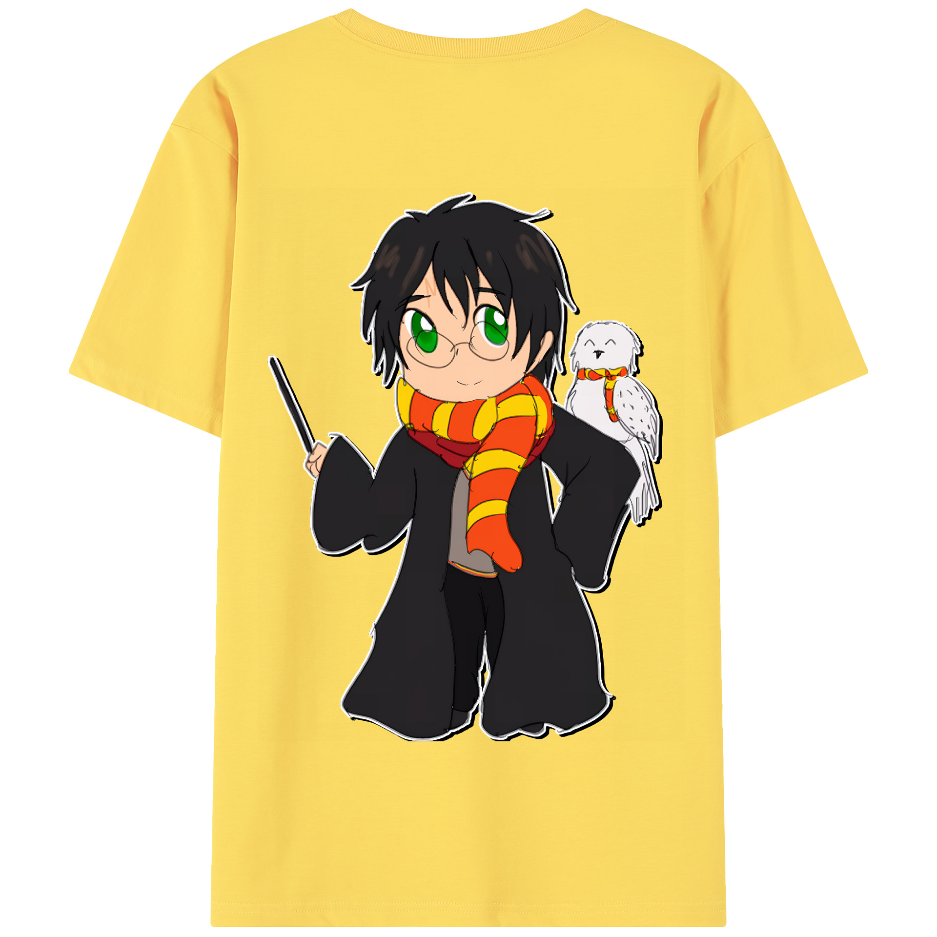 （画像用） Harry Potter ハリー・ポッターシリーズ 綿100％半袖Tシャツ（背面プリント）