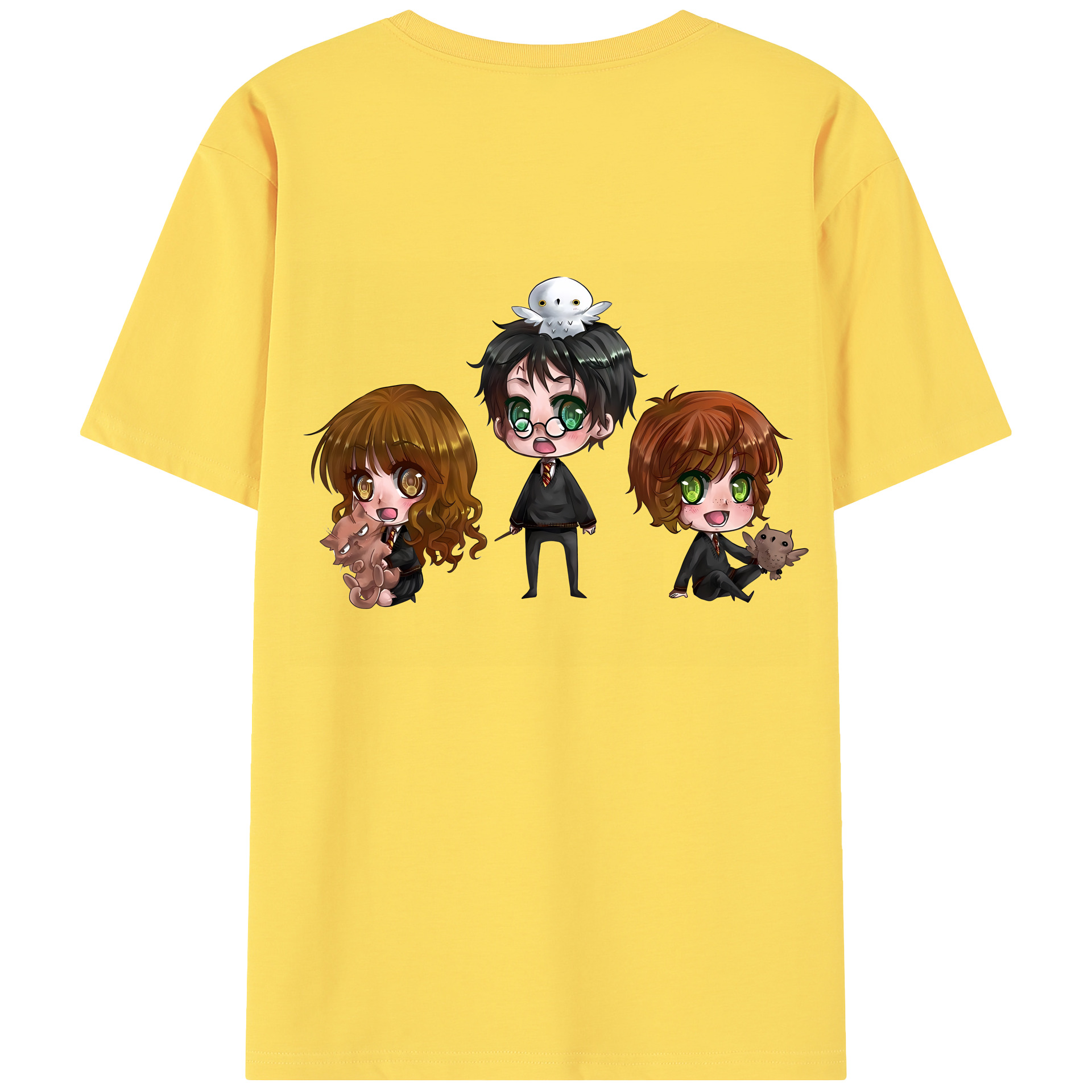 （画像用） Harry Potter ハリー・ポッターシリーズ 綿100％半袖Tシャツ（背面プリント）
