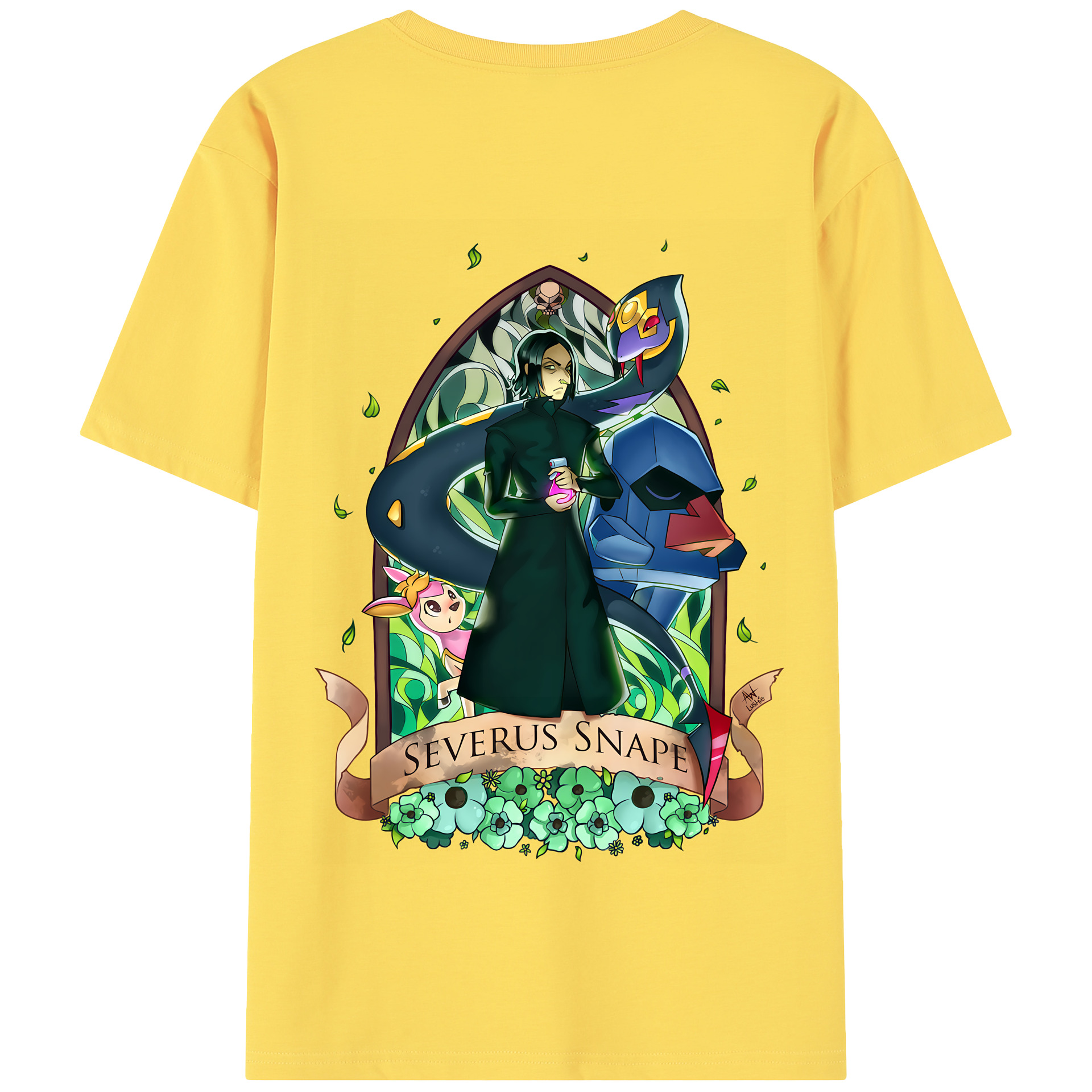 （画像用） Harry Potter ハリー・ポッターシリーズ 綿100％半袖Tシャツ（背面プリント）