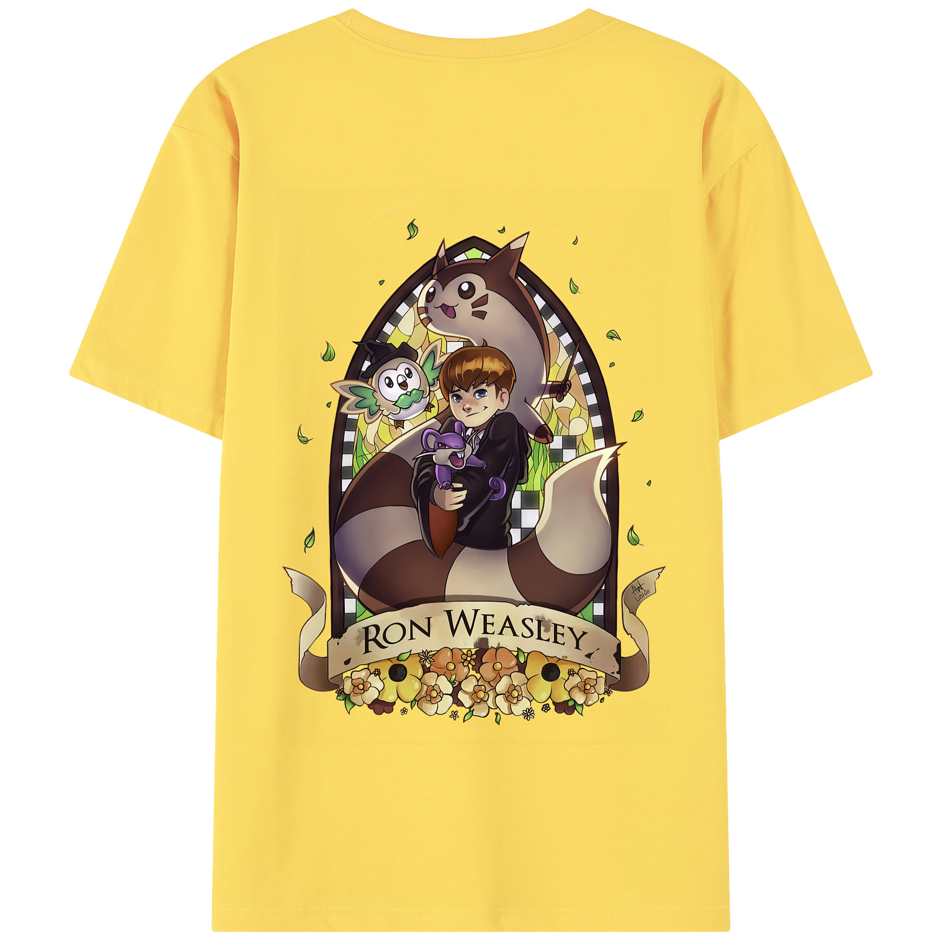 （画像用） Harry Potter ハリー・ポッターシリーズ 綿100％半袖Tシャツ（背面プリント）