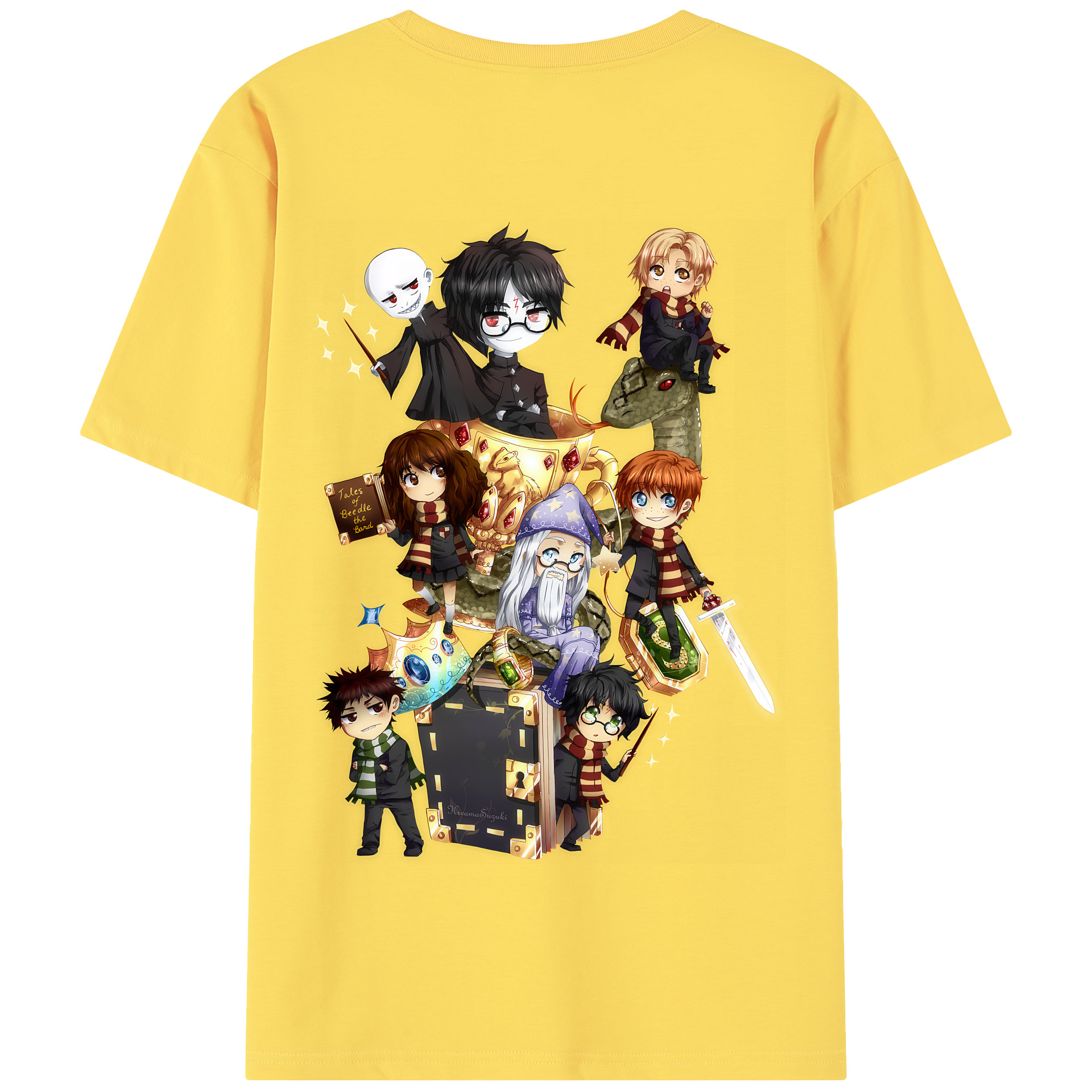 （画像用） Harry Potter ハリー・ポッターシリーズ 綿100％半袖Tシャツ（背面プリント）