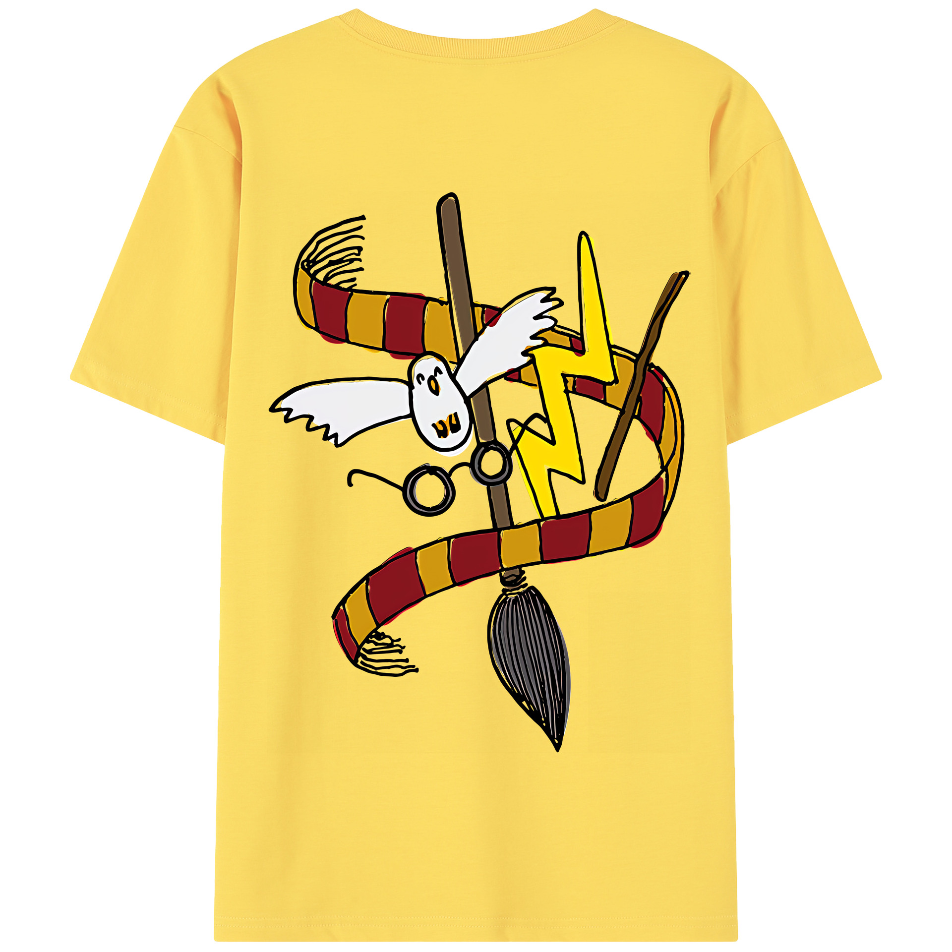 （画像用） Harry Potter ハリー・ポッターシリーズ 綿100％半袖Tシャツ（背面プリント）